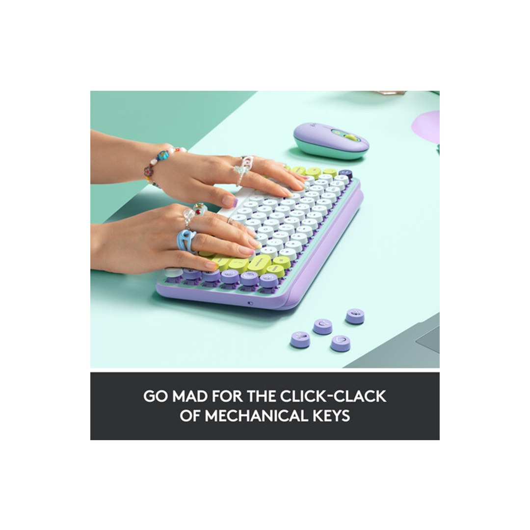 Logitech POP Keys Wireless Bluetooth Mechanical Keyboard - Daydream Mint in Qatar Logitech POP Keys Wireless Bluetooth Mechanical Keyboard - Daydream Mint in Qatar